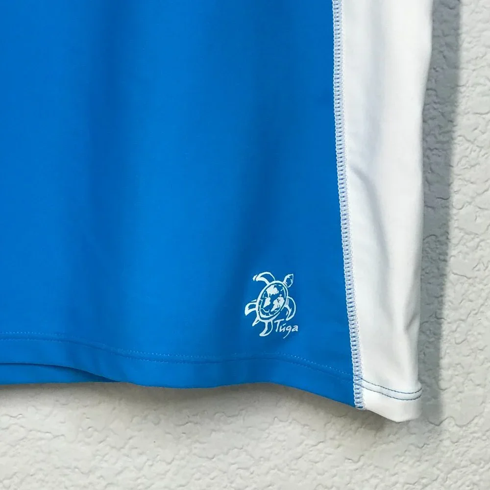 Tuga Kids Rash Guard Swim Top | Turquoise | 11/12